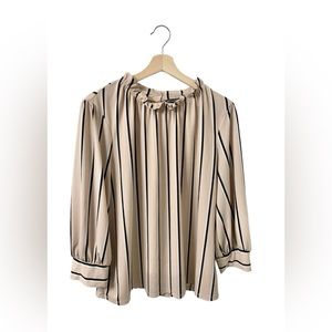Striped Beige Blouse